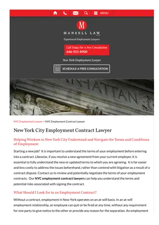 NYC Employment Contract Lawyer