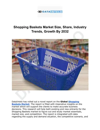 Shopping Baskets Market Size, Share, Industry Trends, Growth By 2032