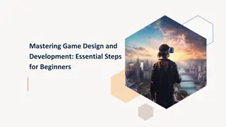 What are the essential steps in game design and development for beginners