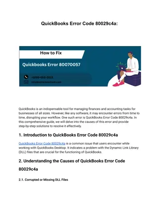 Resolving QuickBooks Error Code 80029c4a: A Comprehensive Guide