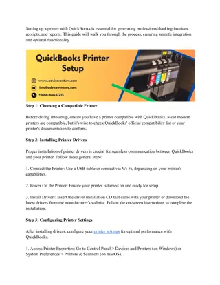QuickBooks Printer Setup