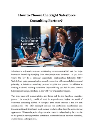 How to choose the right Salesforce consulting partner_