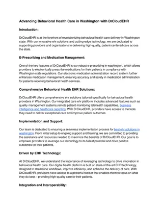 Article 22_ Advancing Behavioral Health Care in Washington with DrCloudEHR