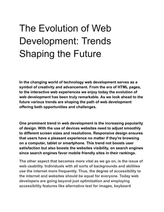 The Evolution of Web Development_ Trends Shaping the Future