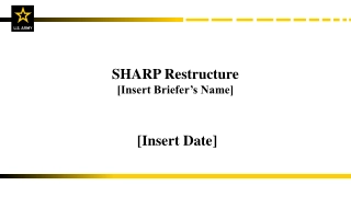 SHARP Restructure