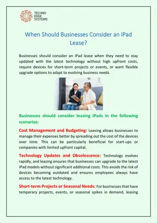 When Should Businesses Consider an iPad Lease?