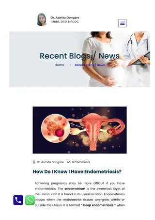 How Do I Know I Have Endometriosis - Dr. Asmita Dongare