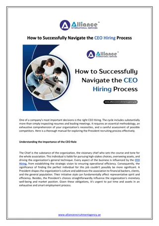 How to Successfully Navigate the CEO Hiring Process