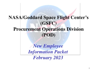 Welcome to NASA's Goddard Space Flight Center Employee Information