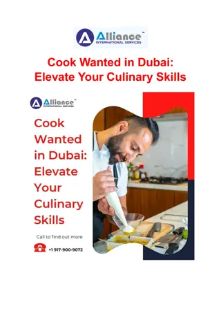 Cook Wanted in Dubai: Elevate Your Culinary Skills