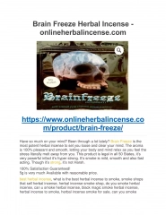 Brain Freeze Herbal Incense — onlineherbalincense.com