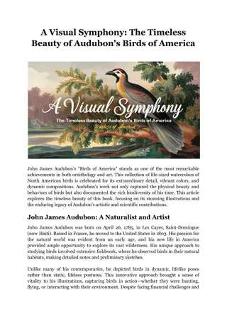 A Visual Symphony: The Timeless Beauty of Audubon's Birds of America