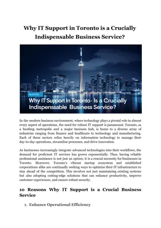 Why IT Support in Toronto is a Crucially Indispensable Business Service?