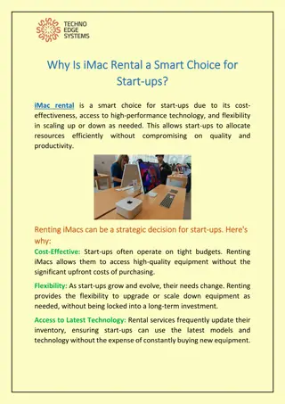 Why Is iMac Rental a Smart Choice for Start-ups?