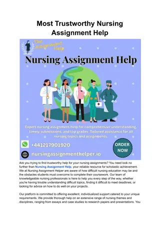 Most Trustworthy Nursing Assignment Help