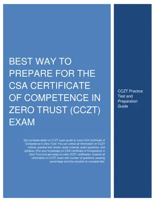 CSA Certificate of Competence in Zero Trust (CCZT) Exam  | Best Way to Prepare