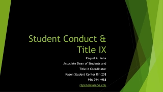 Student Conduct & Title IX