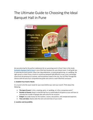 The Ultimate Guide to Choosing the Ideal Banquet Hall in Pune