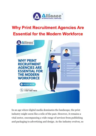 Why Print Recruitment Agencies Are Essential for the Modern Workforce