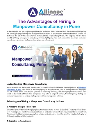 The Advantages of Hiring a Manpower Consultancy in Pune