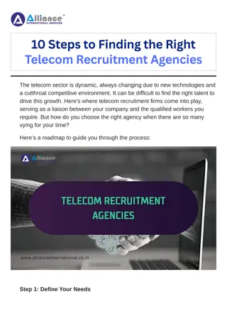 10 Steps to Finding the Right Telecom Recruitment Agencies