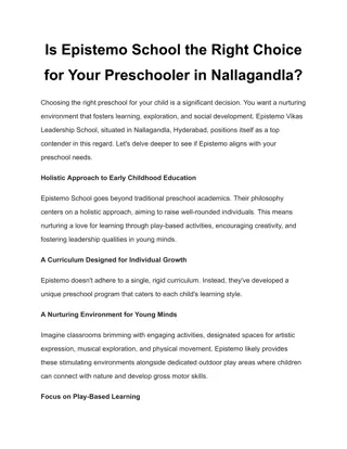 Top Choice for Preschool in Nallagandla_ Epistemo School