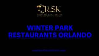 winter park restaurants orlando