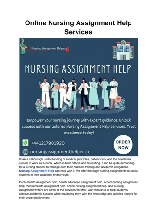 Online Nursing Assignment Help Services