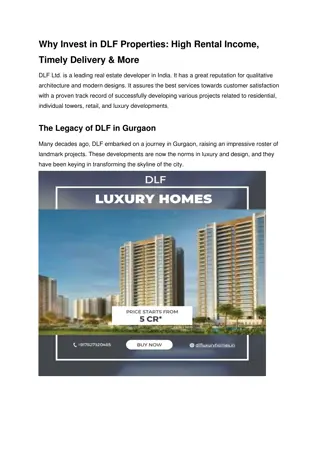 Why Invest in DLF Properties High Rental Income, Timely Delivery & More