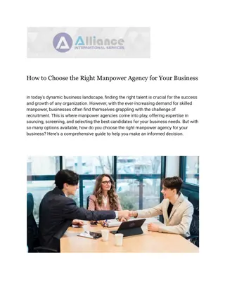 Transform Your Team: Alliance Recruitment Agency - Your UK Manpower Agency