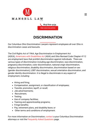 Employment Discrimination Lawyer Columbus Ohio | Discrimination