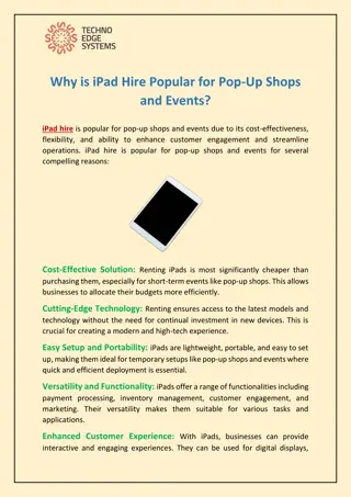 Why is iPad Hire Popular for Pop-Up Shops and Events?