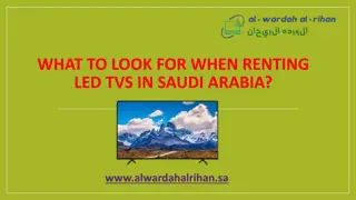 What to Look for When Renting LED TVs Rentals in Saudi Arabia?