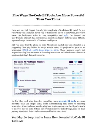 Five Ways No-Code BI Tools Are More Powerful Than You Think