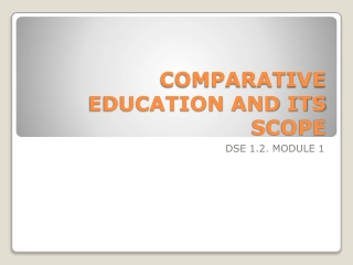 Comparative Education and its Scope