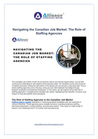 Navigating the Canadian Job Market The Role of Staffing Agencies