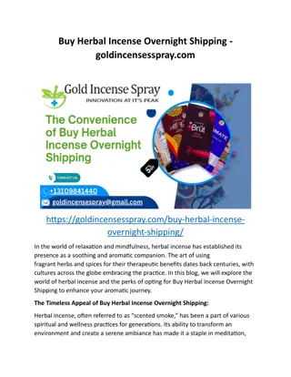 Buy Herbal Incense Overnight Shipping - goldincensesspray.com