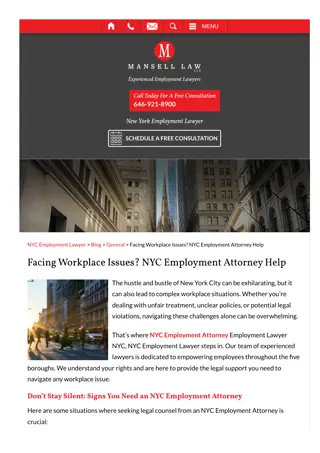 Employment Lawyer NYC | NYC Employment Attorney