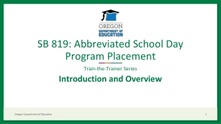 SB 819: Abbreviated School Day Program Placement
