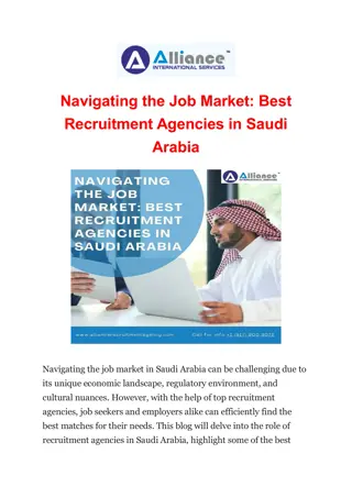 Navigating the Job Market: Best Recruitment Agencies in Saudi Arabia