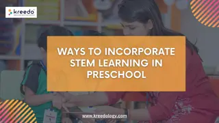Ways to incorporate STEM learning In Preschool