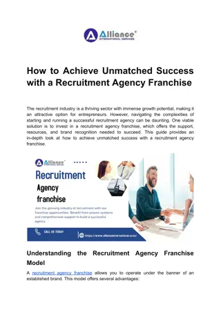How to Achieve Unmatched Success with a Recruitment Agency Franchise