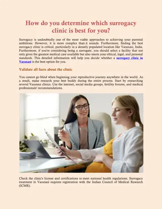 How do you determine which surrogacy clinic is best for you