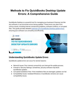 Methods to Fix QuickBooks Desktop Update Errors_ A Comprehensive Guide