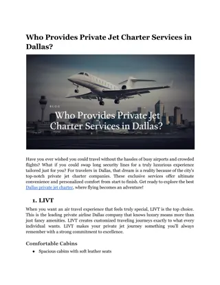 Who Provides Private Jet Charter Services in Dallas