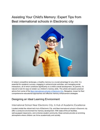 Assisting Child's Memory:Tips from Best international schools in Electronic city