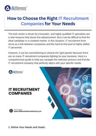 How to Choose the Right IT Recruitment Company for Your Needs
