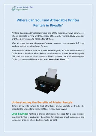 Where can you find Affordable Printer Rentals in Riyadh?