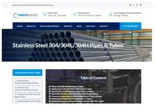 Stainless Steel 304 industrial Pipes & Tubes, Werkstoff Nr. 1.4301 high tensile
