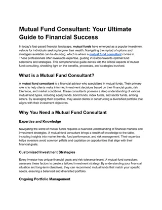 Mutual Fund Consultant_ Your Ultimate Guide to Financial Success